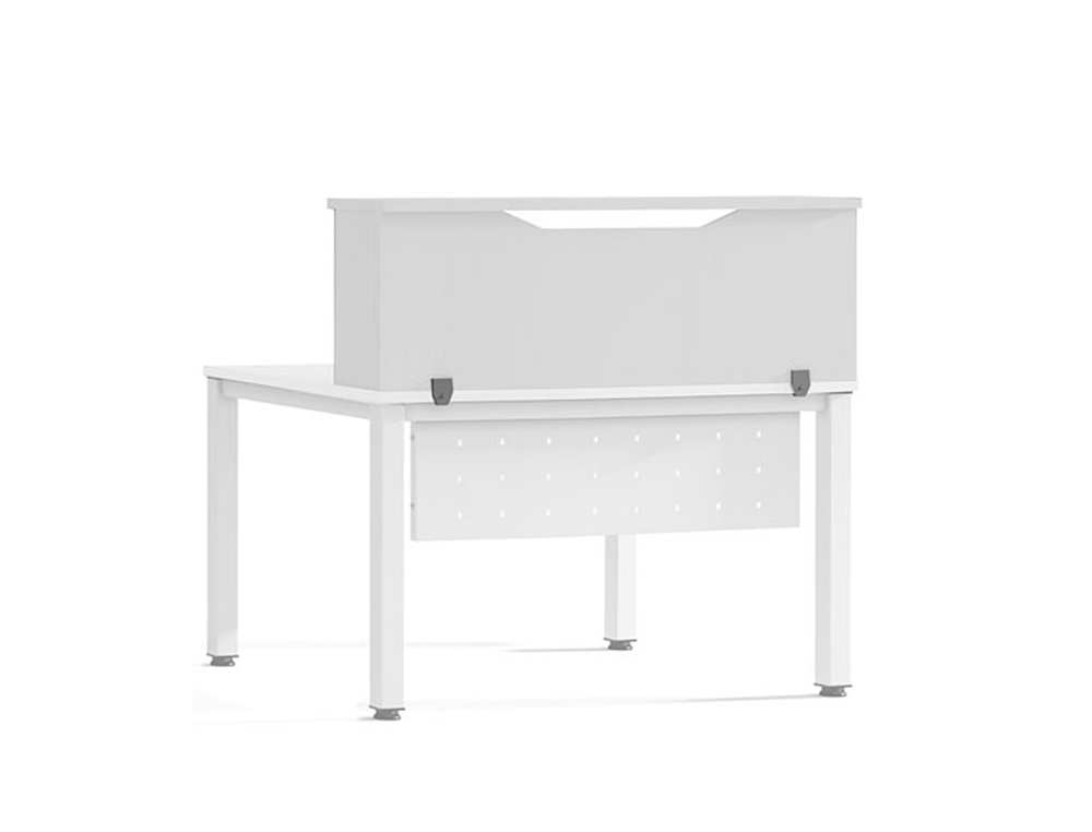 MOSTRADOR DE ALTILLO ROCADA VALIDO PARA MESAS WORK METAL EXECUTIVE 120X30X40 CM ACABADO AW04 BLANCO/BLANCO