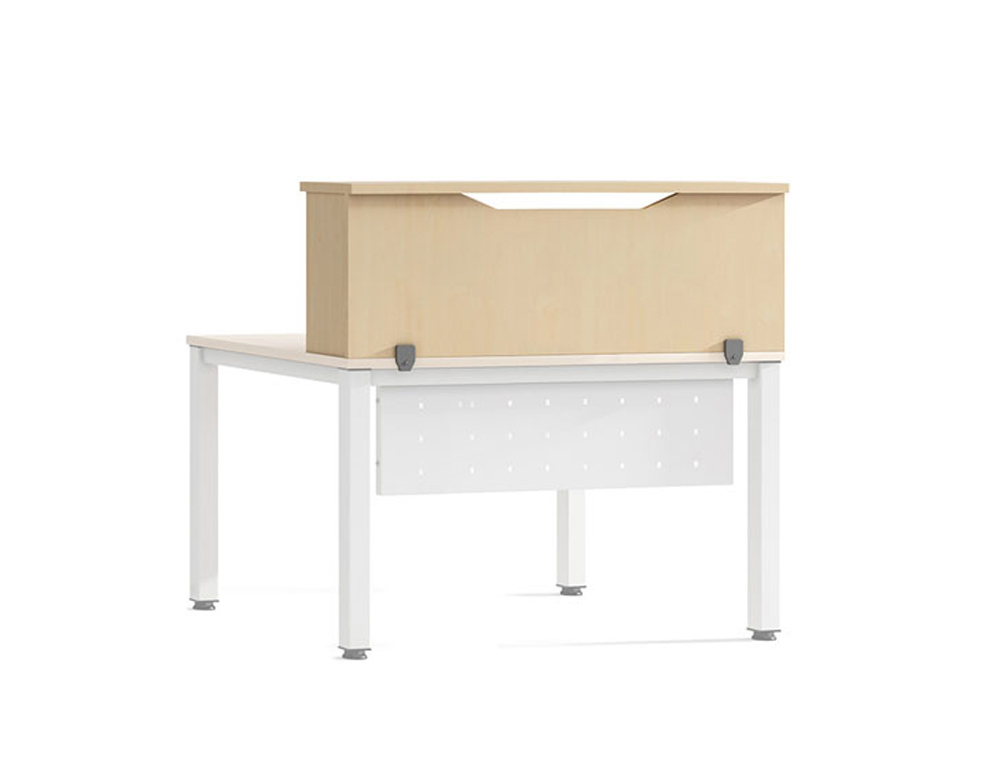MOSTRADOR DE ALTILLO ROCADA VALIDO PARA MESAS WORK METAL EXECUTIVE 140X30X40 CM ACABADO AA01 HAYA/HAYA