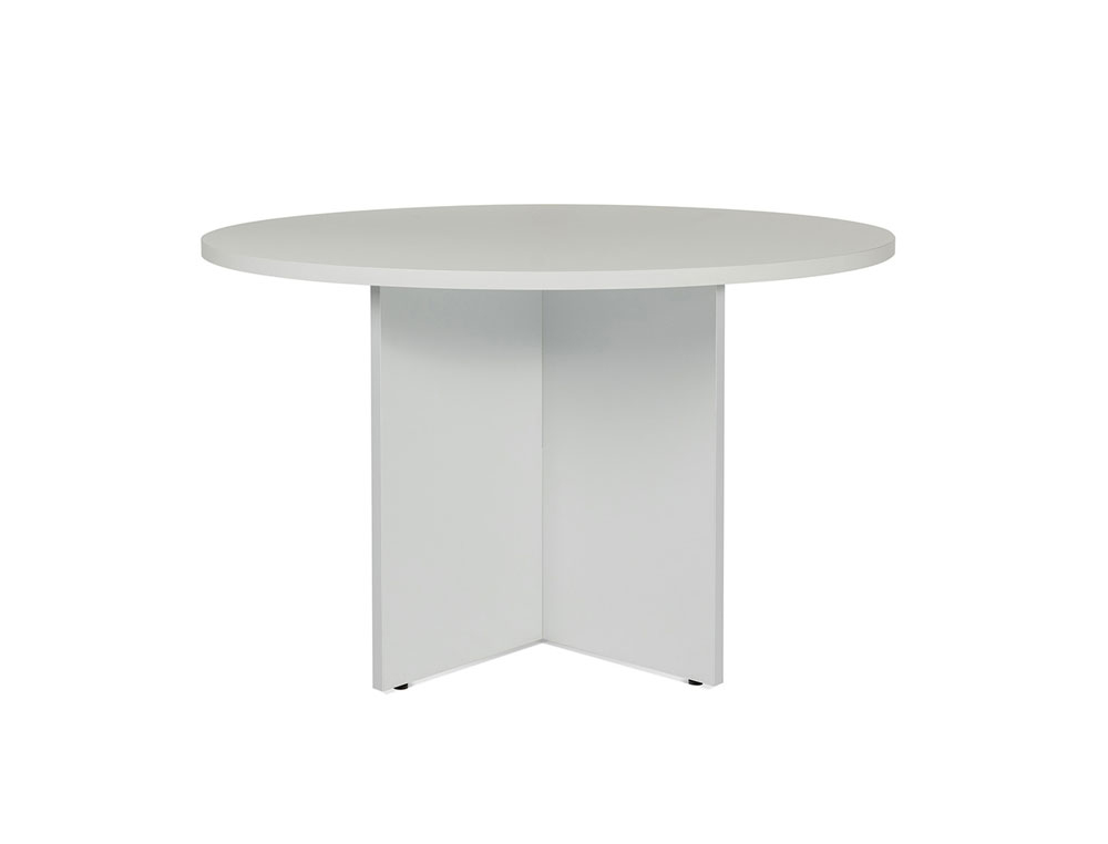 MESA DE REUNION ROCADA MEETING 3006AN02 ESTRUCTURA MADERA GRIS ALUMINIO EN ASPAS TABLERO MADERA GRIS 120 CM