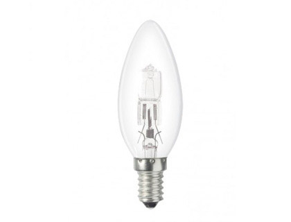 BOMBILLA SUNMATIC ECO HALOGENA VELA 28W E14 CLARA LUZ BLANCA