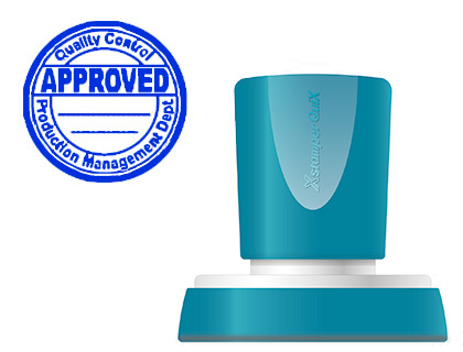 SELLO X'STAMPER QUIX PERSONALIZABLE COLOR AZUL REDONDO DIAMETRO 38 MM Q-53