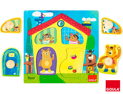 JUEGO GOULA DIDACTICO PUZLE CASA FAMILIA OSOS