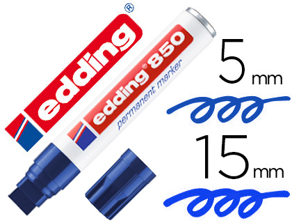 ROTULADOR EDDING MARCADOR PERMANENTE 850 AZUL PUNTA BISELADA 5-15 MM RECARGABLE
