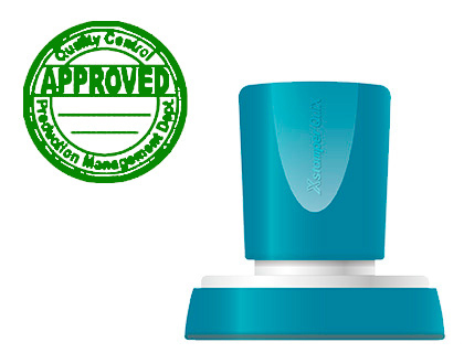 SELLO X'STAMPER QUIX PERSONALIZABLE COLOR VERDE REDONDO DIAMETRO 38 MM Q-53