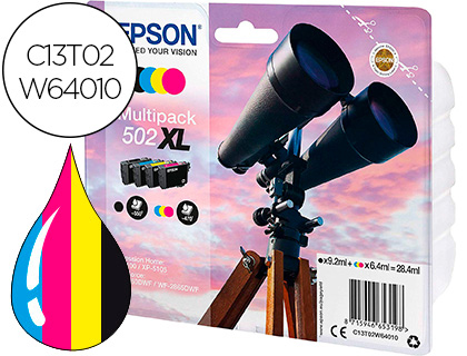INK-JET EPSON 502 XL XP-5105 MULTIPACK NEGRO AMARILLO CIAN Y MAGENTA
