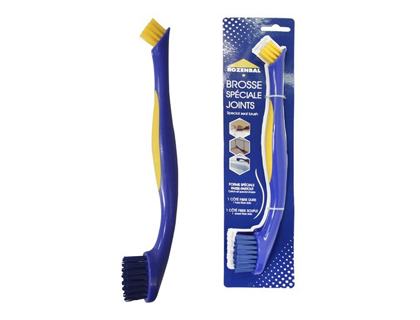 CEPILLO ROZENBAL DOBLE FIBRA DURA SUAVE PARA LIMPIEZA JUNTAS Y RINCONES 27,5X4X2,8 CM
