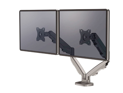 BRAZO PARA MONITOR FELLOWES SERIE EPPA AJUSTABLE ALTURA 2 PANTALLAS NORMATIVA VESA HASTA 10 KG PLATA