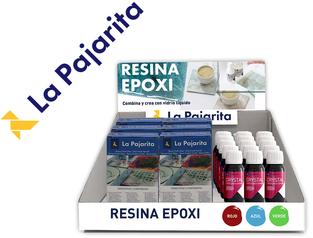 EXPOSITOR SOBREMESA LA PAJARITA FINISH GLASS / LACA CRISTAL