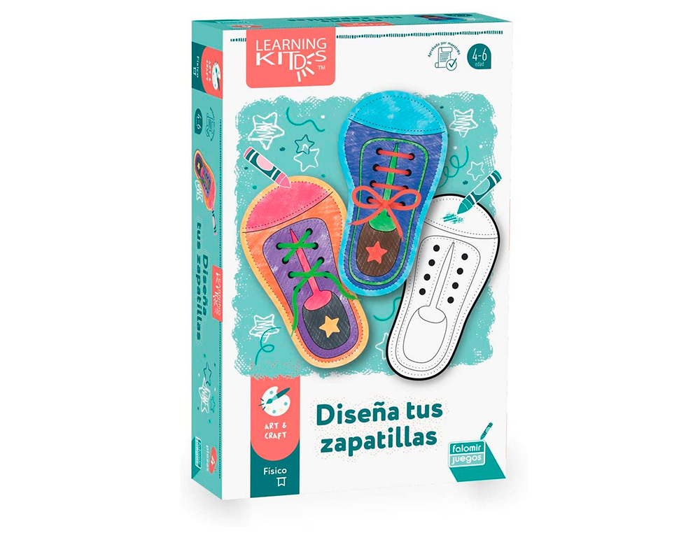 JUEGO EDUCATIVO FALOMIR DISEA TUS ZAPATILLAS MOTRICIDAD FINA