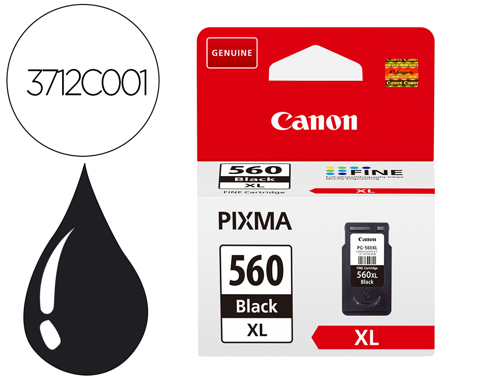 INK-JET CANON 560 XL PIXMA TS5350 / TS5351 / TS5352 / TS5353 NEGRO 4000 PAGINAS