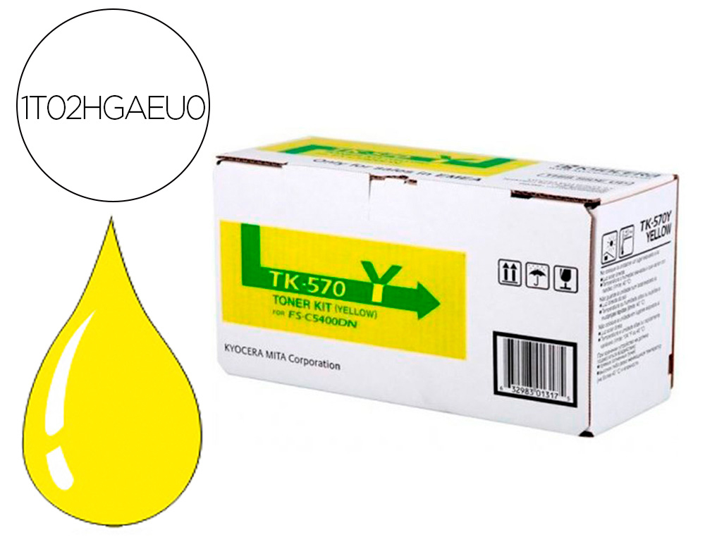 TONER KYOCERA LASER TK570Y PARA FS-5400 AMARILLO