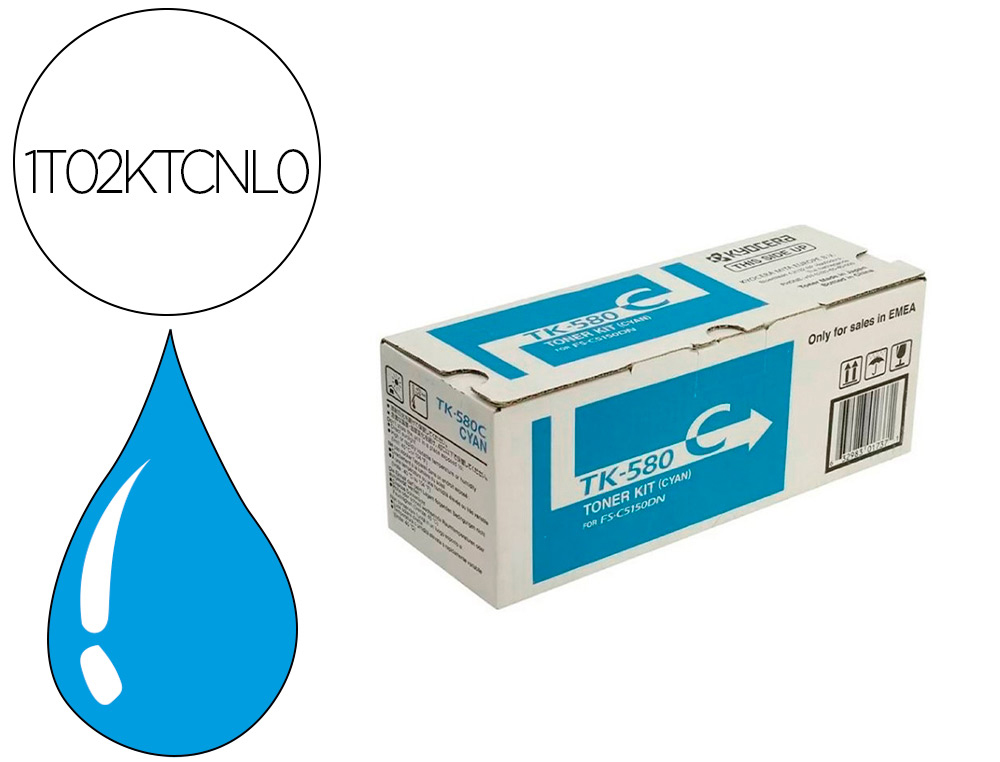 TONER TK580C KYOCERA -MITA FS-C5150DN P6021CDN CIAN