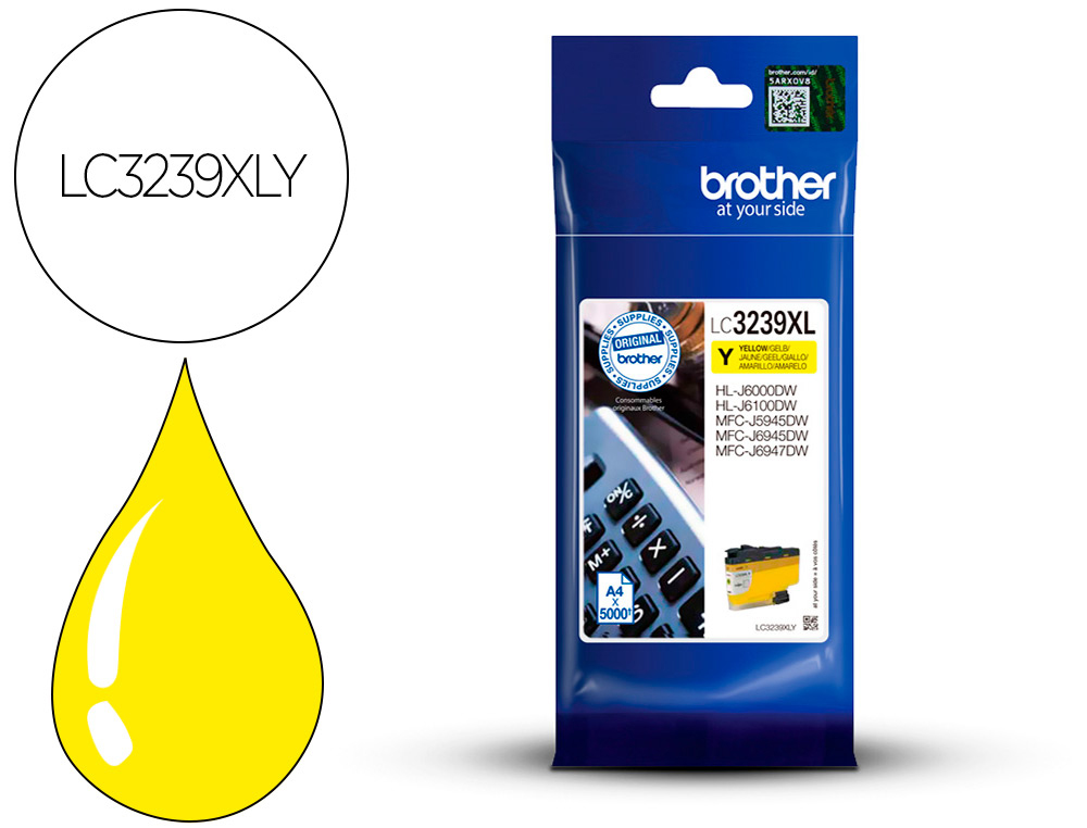 INK-JET BROTHER LC3239Y HL-J6000 / MFC-J5945 / MFC-J6945 / MFC-J6947 AMARILLO 5000 PAGINAS