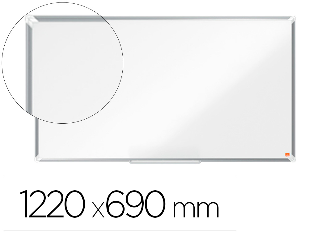 PIZARRA BLANCA NOBO PREMIUM PLUS ACERO LACADO FORMATO PANORAMICO 55