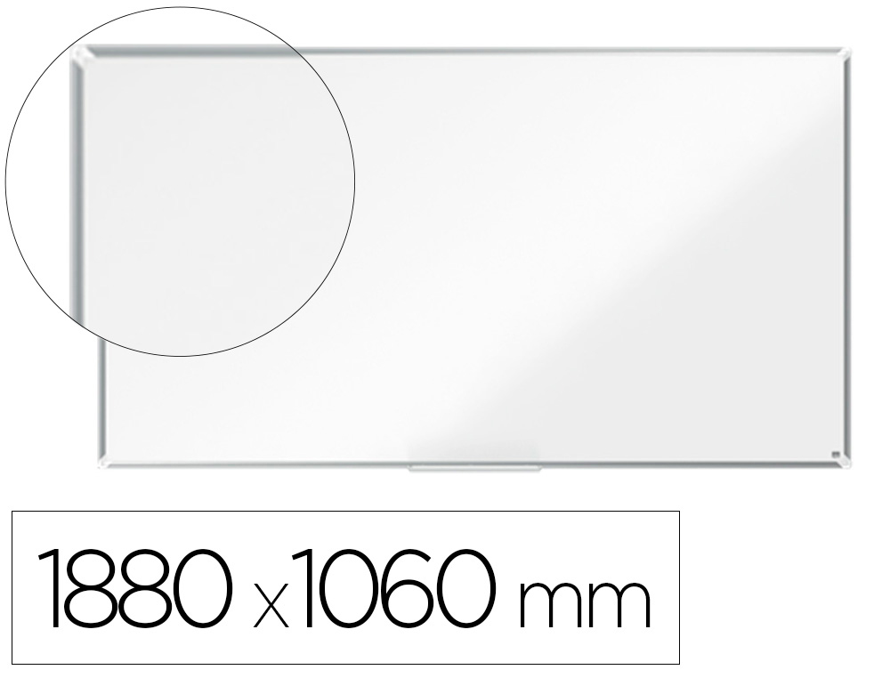 PIZARRA BLANCA NOBO PREMIUM PLUS ACERO LACADO FORMATO PANORAMICO 85