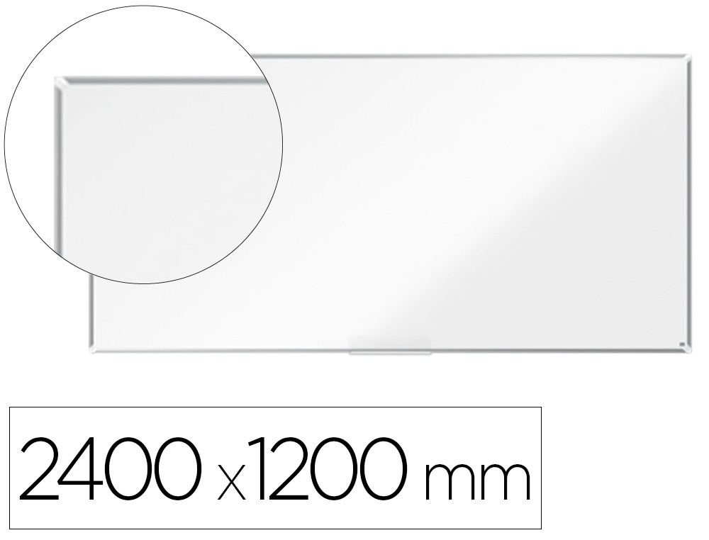 PIZARRA BLANCA NOBO PREMIUM PLUS ACERO LACADO MAGNETICA 2400X1200 MM