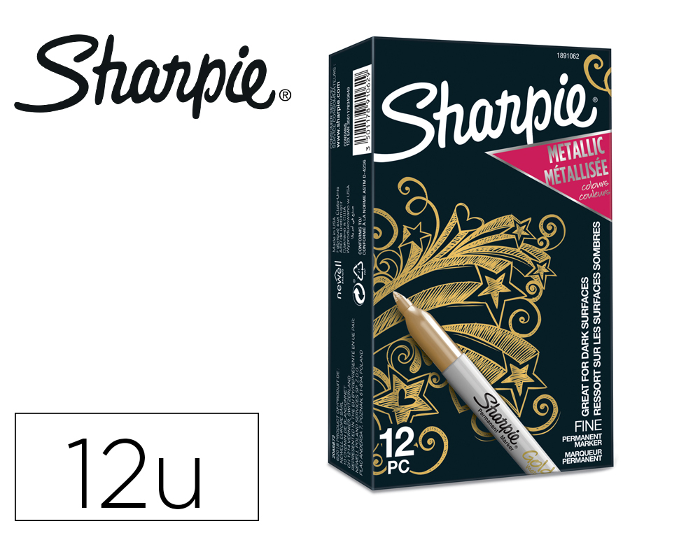 ROTULADOR SHARPIE PERMANENTE FINO METALLIC ORO