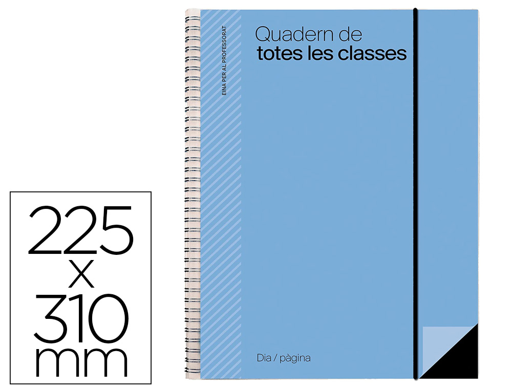 CUADERNO DE TODAS LAS CLASES PROFESORADO ADDITTIO 136 PAGINAS SEMANA VISTA COLOR AZUL 225X310 MM CATALAN