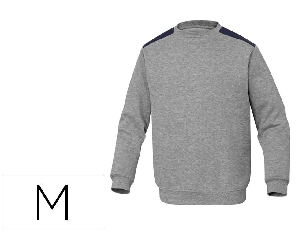 SUDADERA DELTAPLUS SWEAT OLINO CON REFUERZO EN ESPALDA Y CODOS GRIS TALLA M