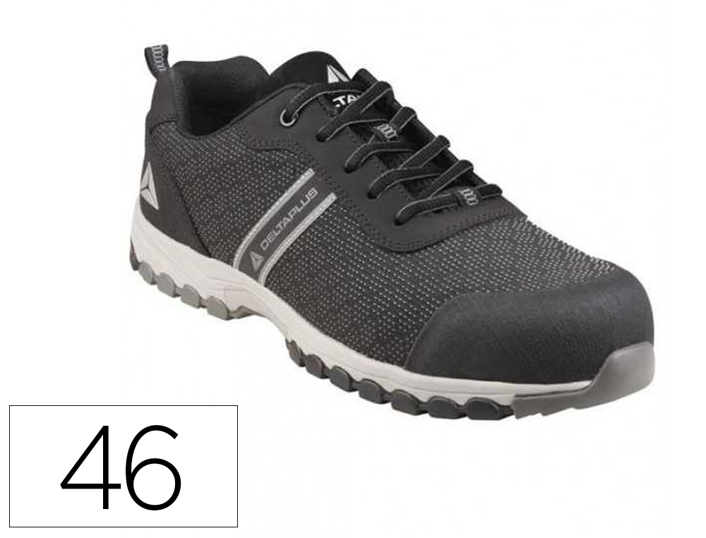 ZAPATO DE SEGURIDAD DELTAPLUS BOSTON DEPORTIVO POLIESTER CON REFUERZO TPU SUELA SELLADA NEGRO TALLA 46