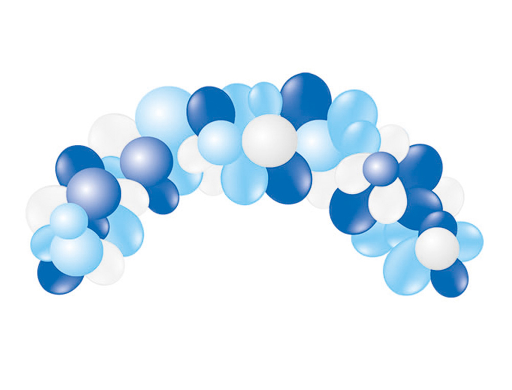 GLOBO 100% LATEX BIODEGRADABLE GUINARLDA ARCO BABY BLUE 55 UNIDADES