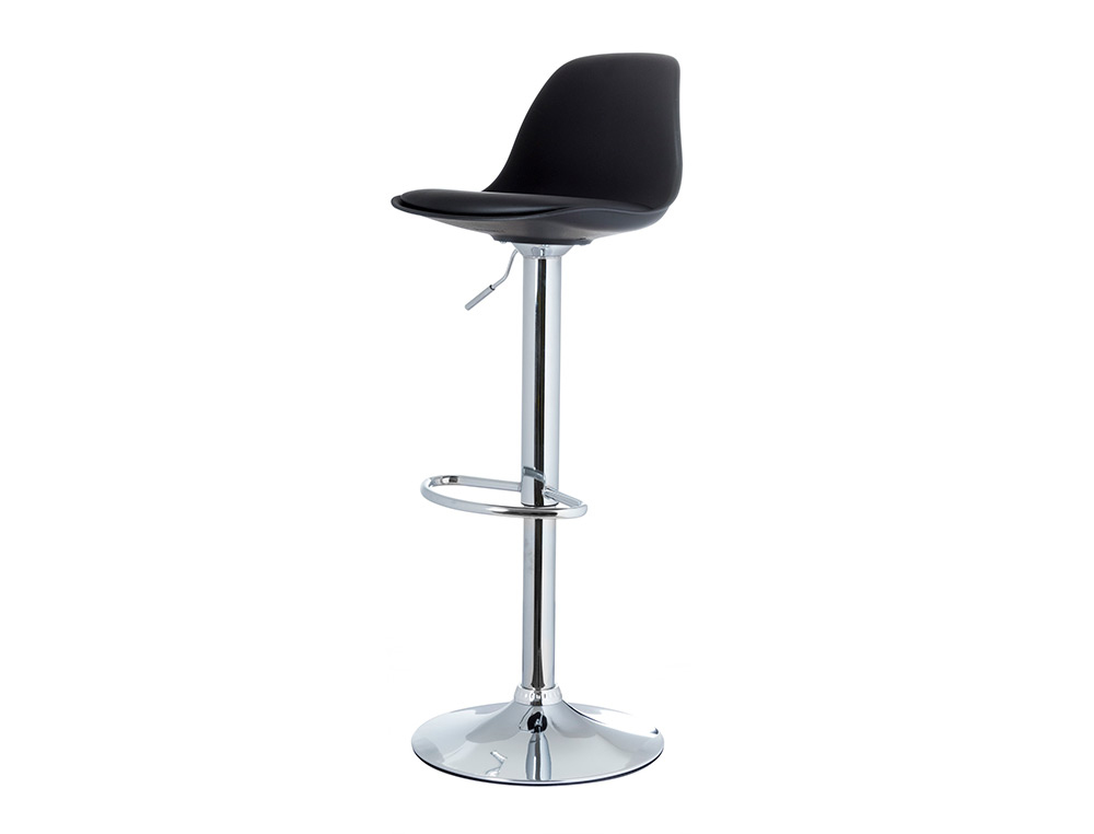 TABURETE PAPERFLOW BOBBA PIE ALUMINIO ASIENTO NEGRO LOTE DE 2 UNIDADES
