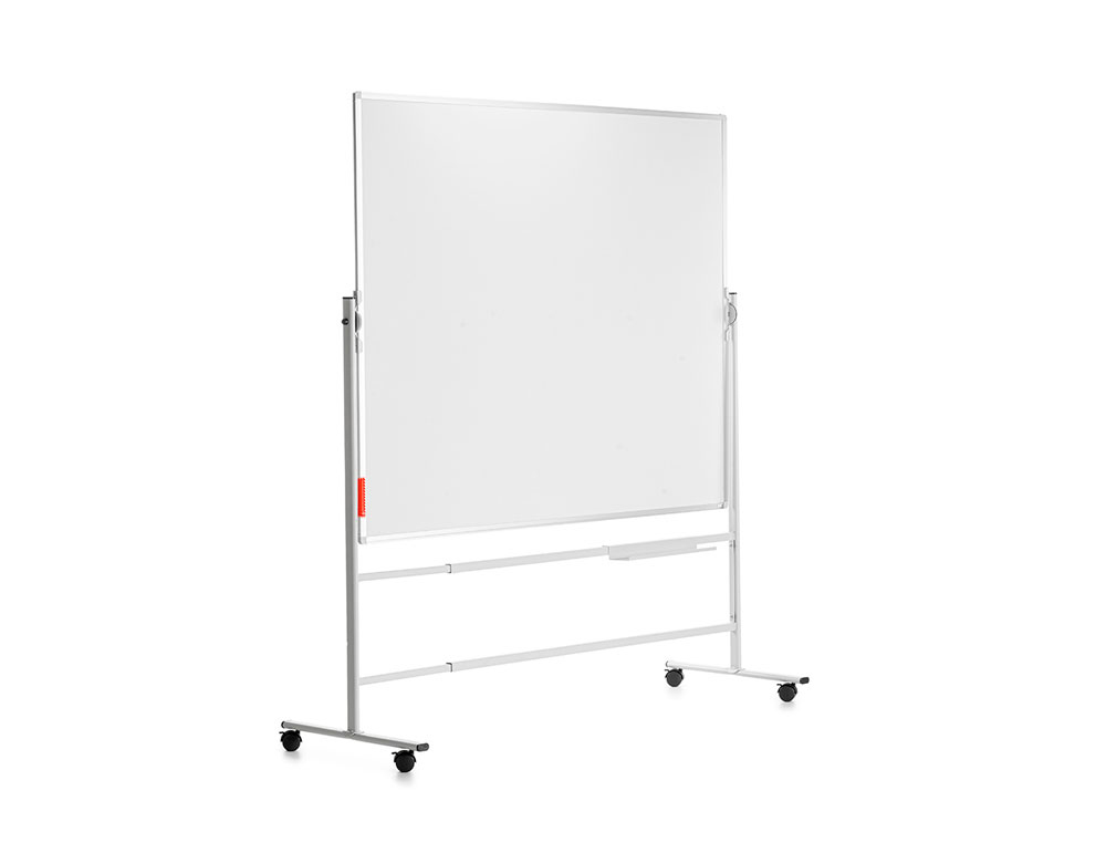 PIZARRA BLANCA ROCADA VOLTEABLE DOBLE CARA MAGNETICA ACERO LACADO 200X120 CM