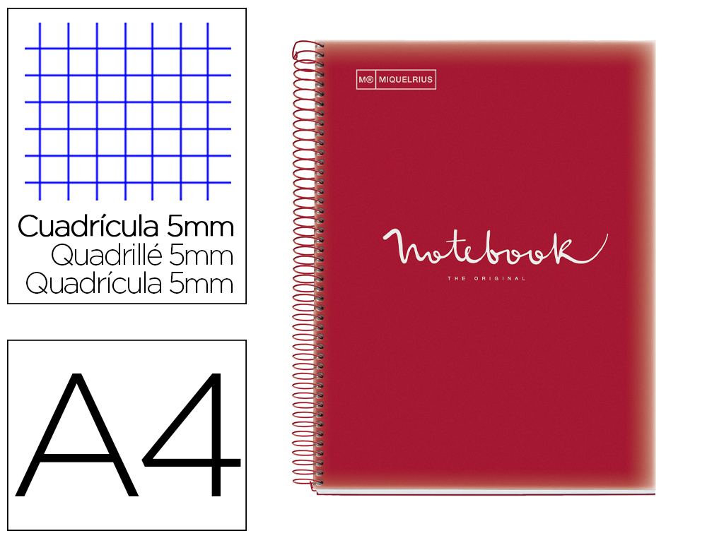CUADERNO ESPIRAL MIQUELRIUS NOTEBOOK 5 EMOTIONS TAPA POLIPROPILENO DIN A4 MICROPERFORADO 120 HOJAS