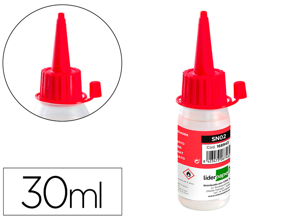 SILICONA LIQUIDA LIDERPAPEL PARA MANUALIDADES BOTE DE 30 ML