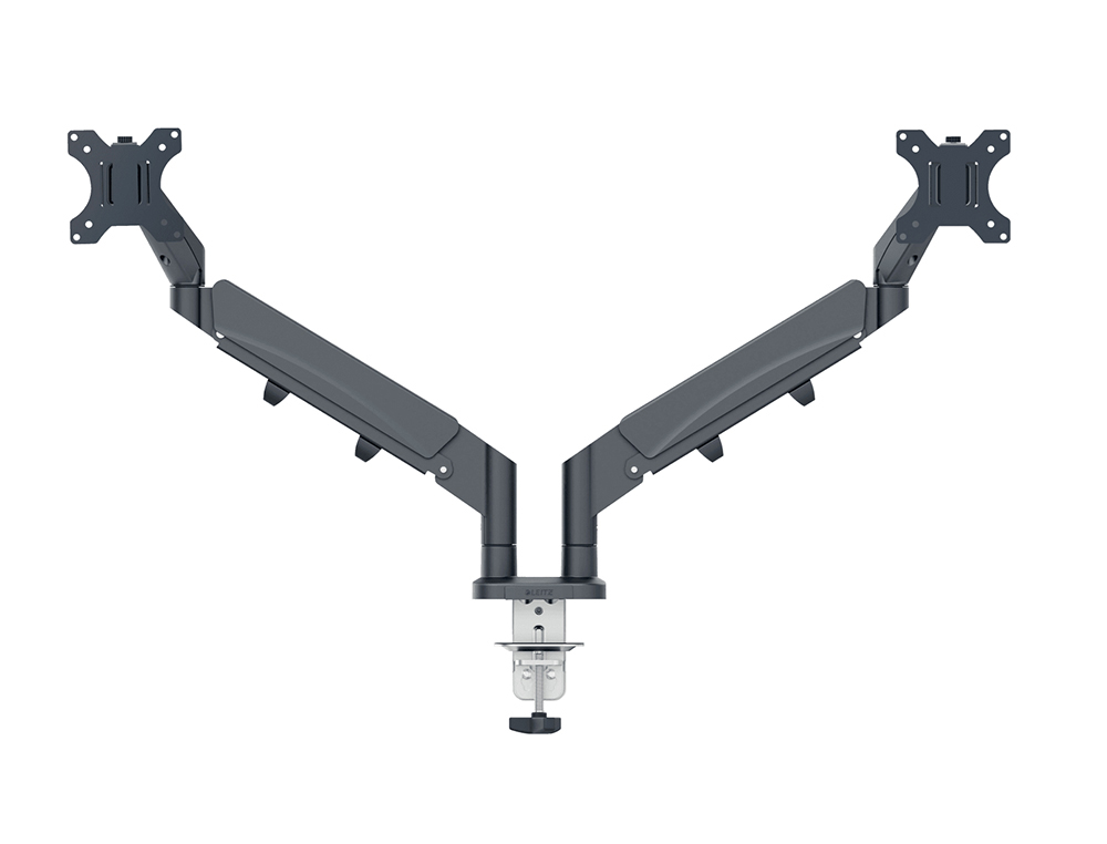BRAZO PARA MONITOR LEITZ ERGO SPACESAVING DUAL GRIS OSCURO