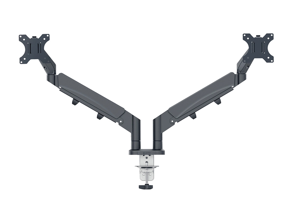 BRAZO PARA MONITOR Y PORTATIL LEITZ ERGO SPACESAVING DUAL GRIS OSCURO