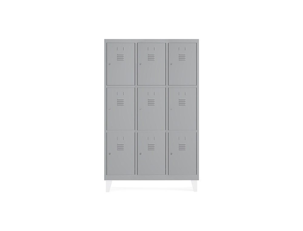TAQUILLA METALICA ROCADA 400 3 MODULOS X 3 PUERTAS GRIS 1210X500X1800 MM