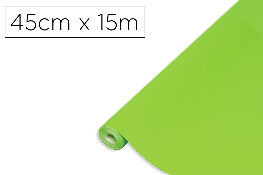 ROLLO ADHESIVO D-C-FIX VERDE MANZANA MATE ANCHO 45 CM LARGO 15 MT