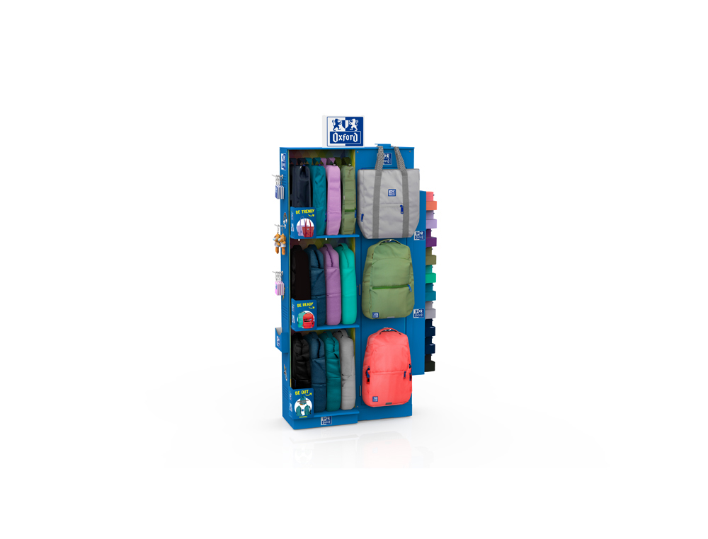 CONTENIDO EXPOSITOR MOCHILAS OXFORD B-READY 1/4