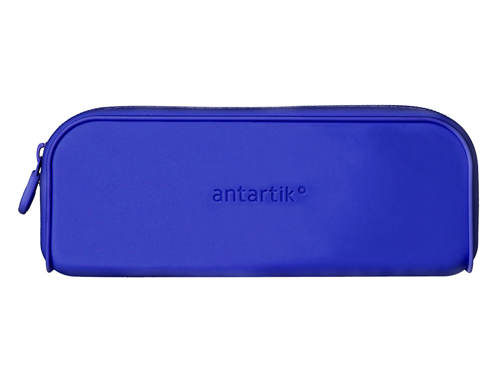 ESTUCHE PORTATODO ANTARTIK PRISMA SILICONA SOFT RECTANGULAR 185X50X75 MM COLOR AZUL OSCURO