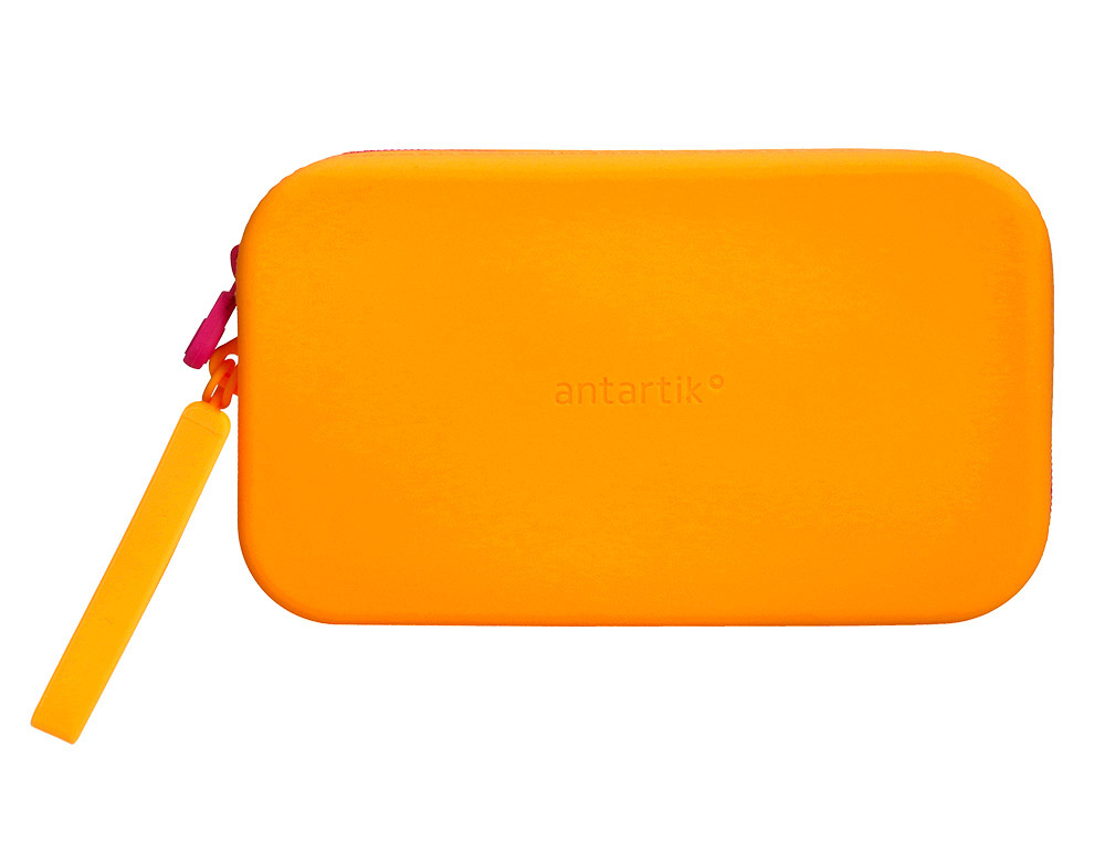 ESTUCHE PORTATODO ANTARTIK TROPICAL DIVE SILICONA SOFT RECTANGULAR 190X120X25 MM COLOR NARANJA