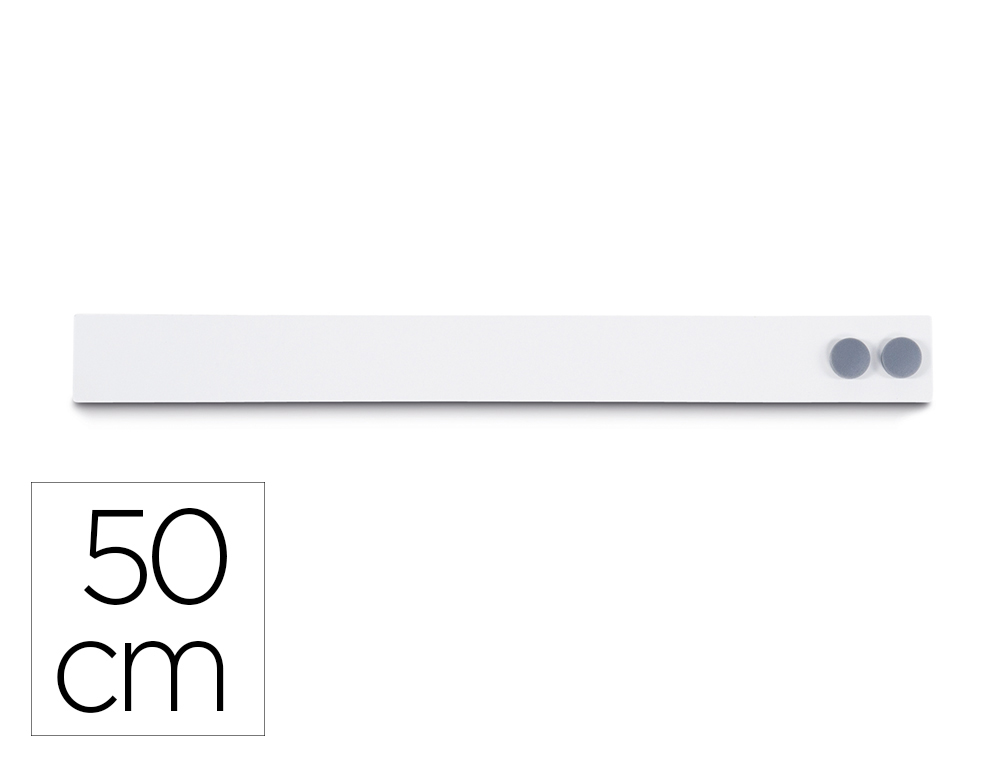 BARRA MAGNETICA MAUL STANDARD LONGITUD 50 CM COLOR BLANCO CON DOS IMANES INCLUIDOS