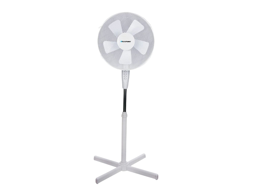 VENTILADOR BLAUPUNKT PIE BASE CRUZADA 5 ASPAS 3 VELOCIDADES ALTURA REGULABLE 50W