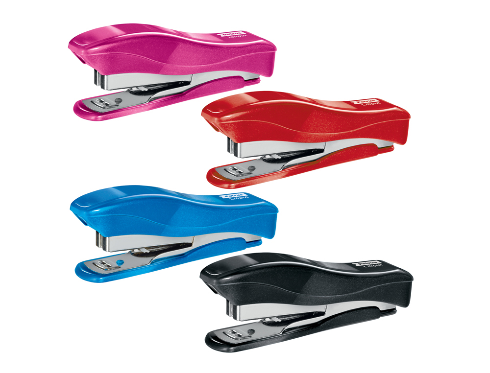 GRAPADORA PETRUS LILIPUT 200 WOW CAPACIDAD 12 HOJAS + CAJA GRAPAS 23/6 COLORES SURTIDOS