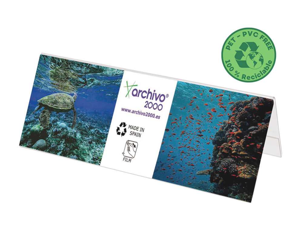 IDENTIFICADOR SOBREMESA ARCHIVO 2000(PACK/10)PET FLEXIBLE DIN A5 TRANSPARENTE 80X210X70 MM