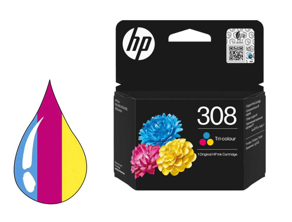 INK JET HP 308 COLOR ENVY 6110/6120/6130/6520/6530 120 PAGINAS