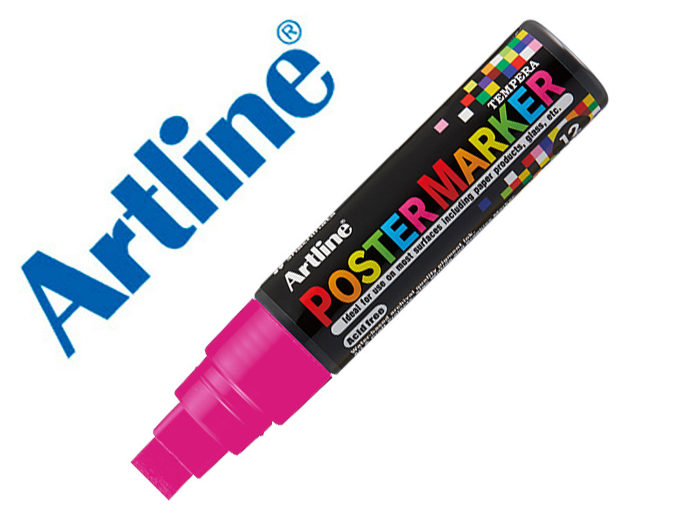 ROTULADOR ARTLINE POSTER MARKER EPP-12 PUNTA RECTANGULAR 12 MM COLOR ROSA FLUOR