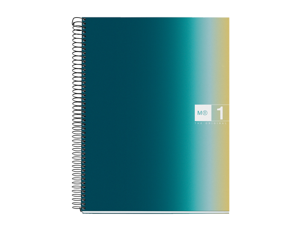 CUADERNO ESPIRAL MIQUELRIUS DIN A4 80 HOJAS 90 GR CUADRO 5 MM TAPA FORRADA AURORA ICELAND