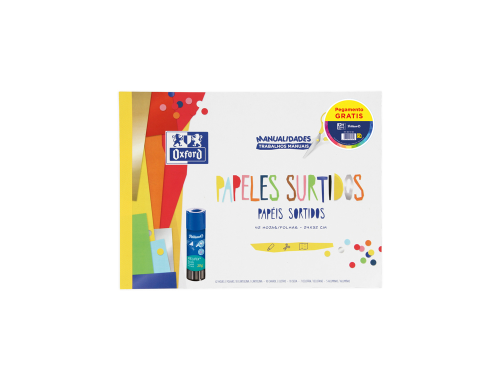 BLOC TRABAJOS MANUALES OXFORD MULTIPLE CON BARRA PEGAMENTO PELIFIX