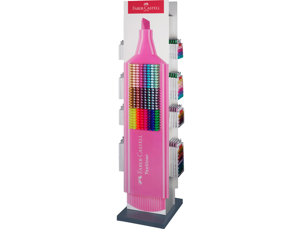 ROTULADOR FABER CASTELL FLUORESCENTE FAMILIA TEXTLINER EXPOSITOR DE SUELO 480 UNIDADES COLORES SURTIDOS