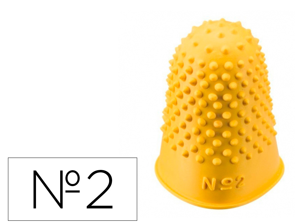DEDILES Q-CONNECT GOMA N2 22-24 MM DIAMETRO CAJA DE 12 UNIDADES COLOR AMARILLO
