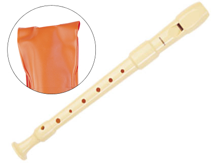 FLAUTA HOHNER 9516 DOS PIEZAS DESMONTABLE COLOR MARFIL FUNDA NARANJA