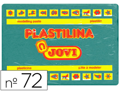 PLASTILINA JOVI 72 VERDE OSCURO UNIDAD TAMAO GRANDE