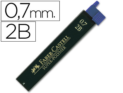 MINAS FABER GRAFITO 9067 0,7 MM 2B ESTUCHE DE 12 MINAS