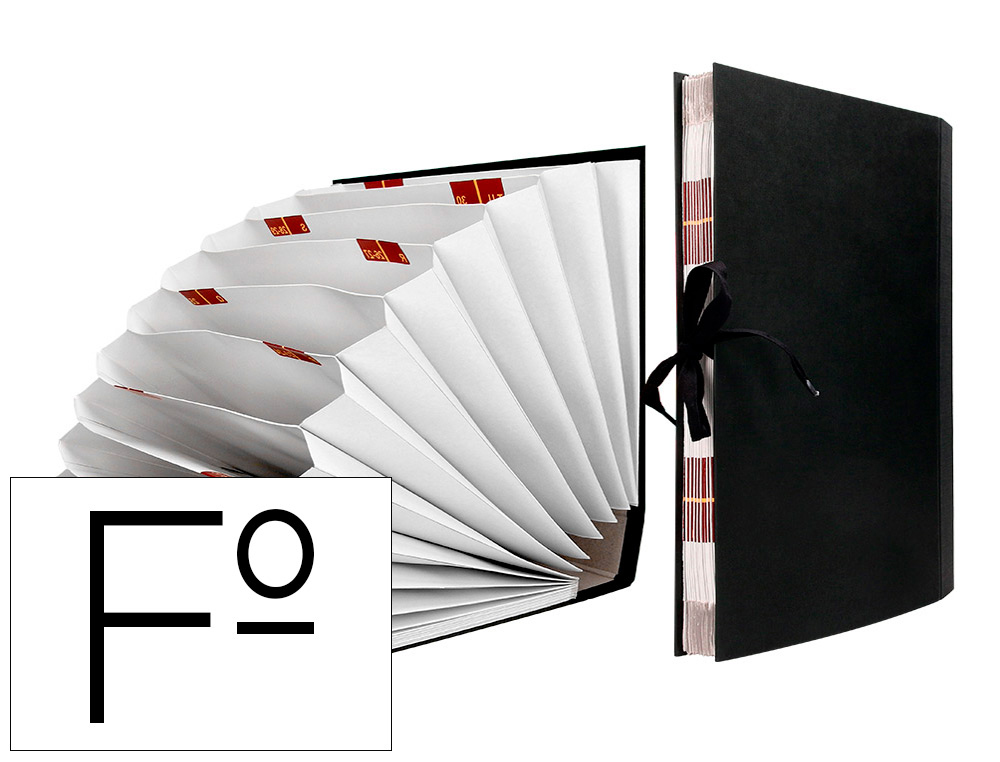CARPETA FUELLE LIDERPAPEL FOLIO CARTON FORRADO NEGRA
